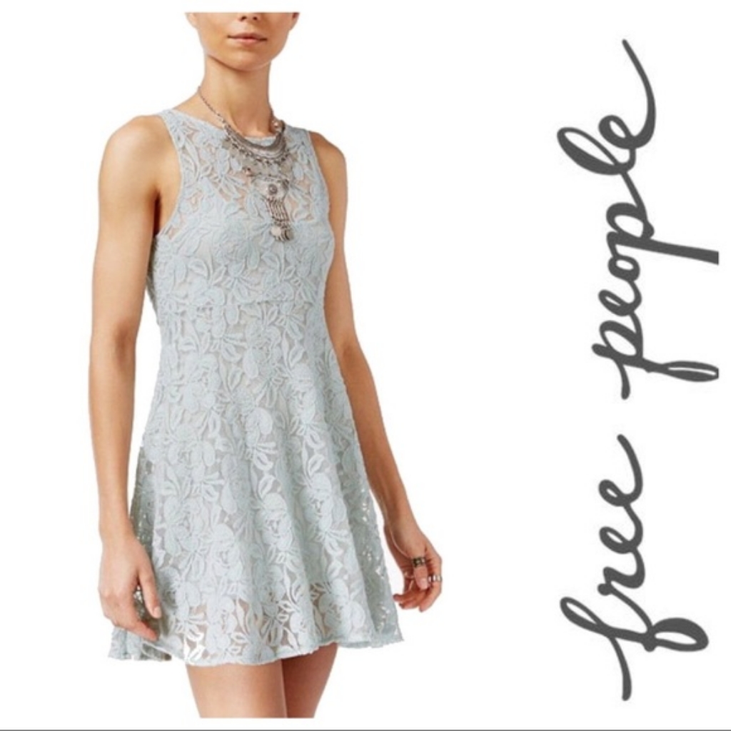 Nwt! Free People Miles Of Lace Sleeveless Dress. Sz. Small